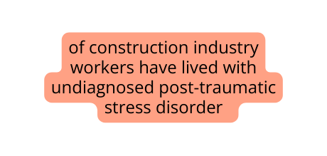 of construction industry workers have lived with undiagnosed post traumatic stress disorder