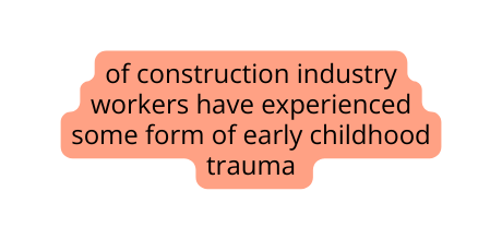 of construction industry workers have experienced some form of early childhood trauma