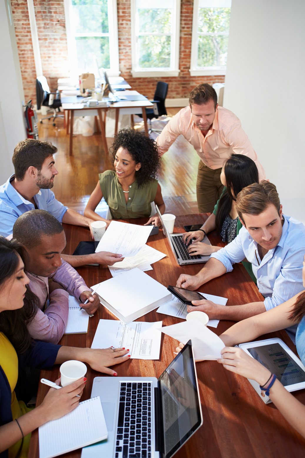 Group of Office Workers Meeting 