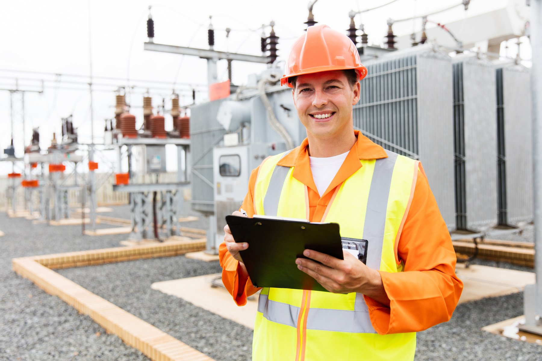 electrical worker in power plant